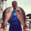 Alex with a nice pair of mutton snappers caught with Fishing Headquarters1.JPG
